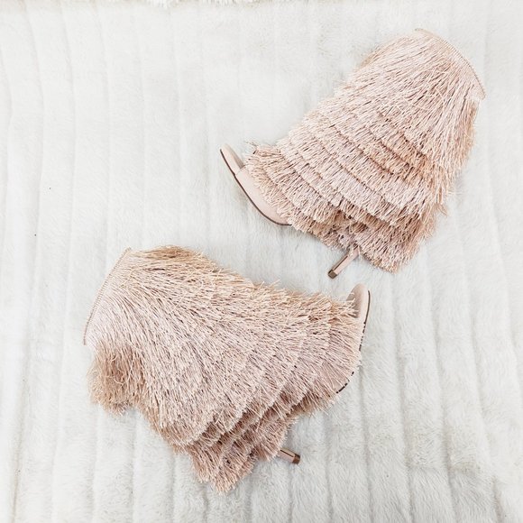 Nelly B Mambo High Heels Ankle Boot Fun Fringe - Picture 7 of 11